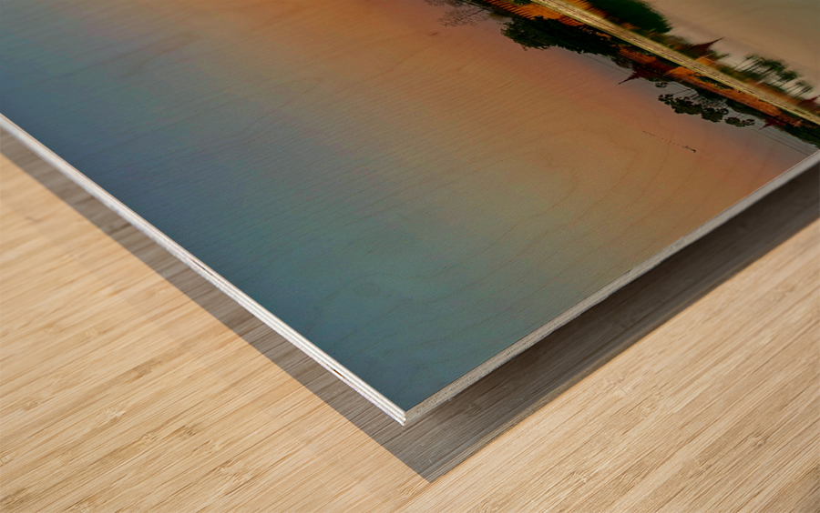 Reflections of Mandalay Wood print