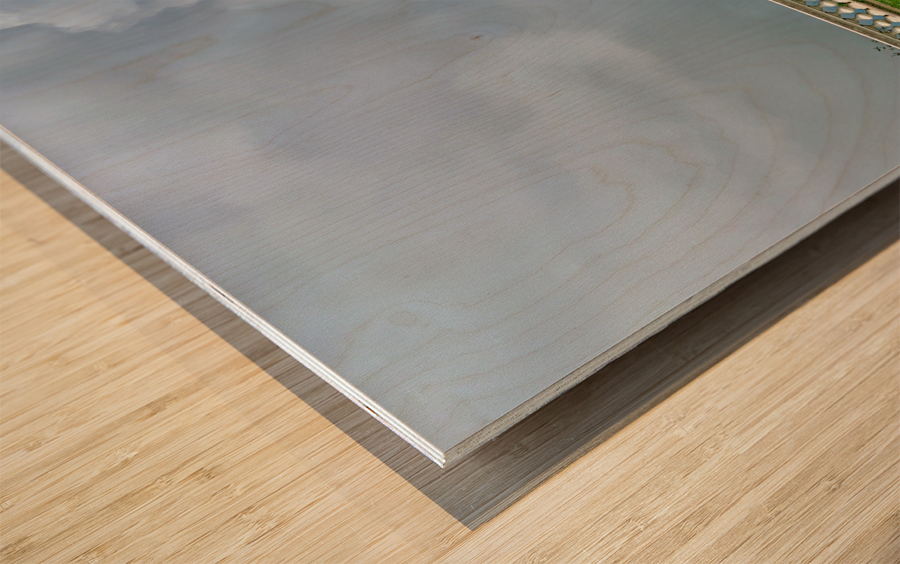 Partly Cloudy Wood print