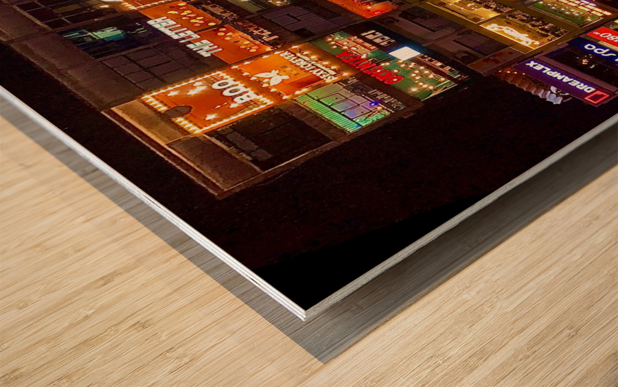 The Cafe Apartments Ho Chi Minh at Night Wood print