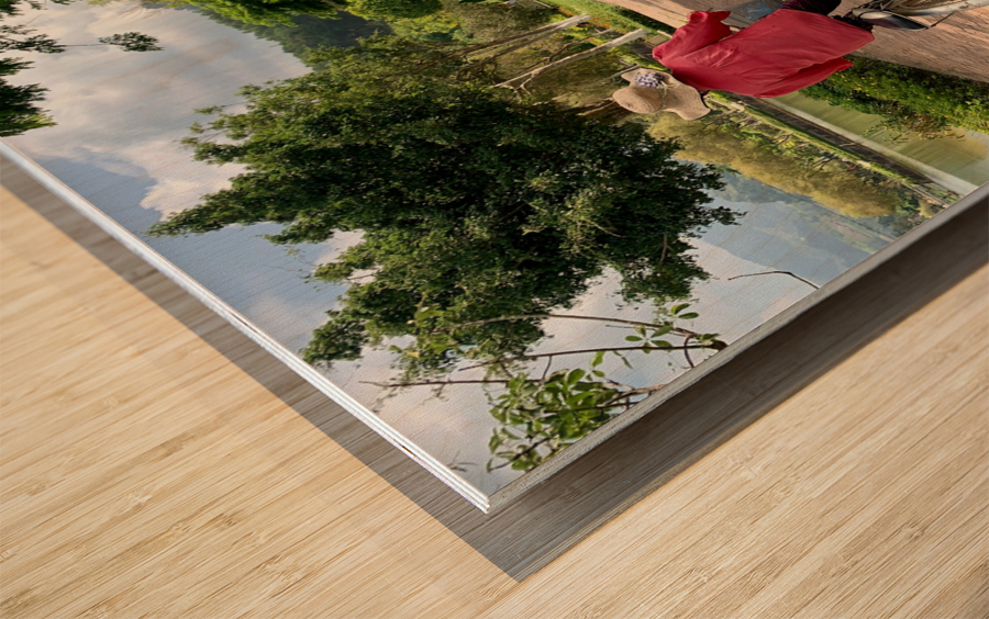 The Bike Path Wood print