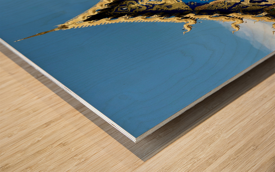 Wat Rong Suea Ten Blue Temple 2 Wood print