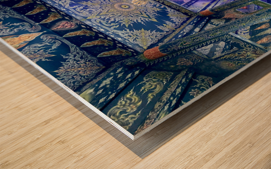 Wat Rong Suea Ten Blue Temple 3 Wood print