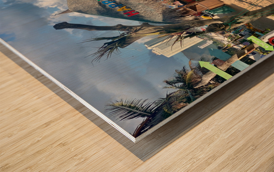 Car in the Sand Wood print