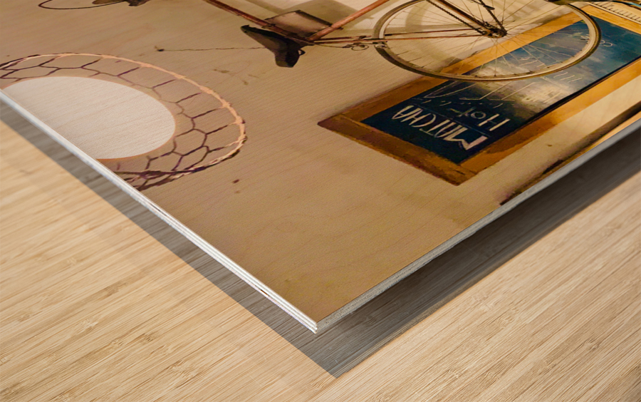 Cute Cafe Artifacts Impression sur bois