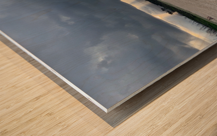 Sun Peaking Through a Dark Sky 2 Wood print