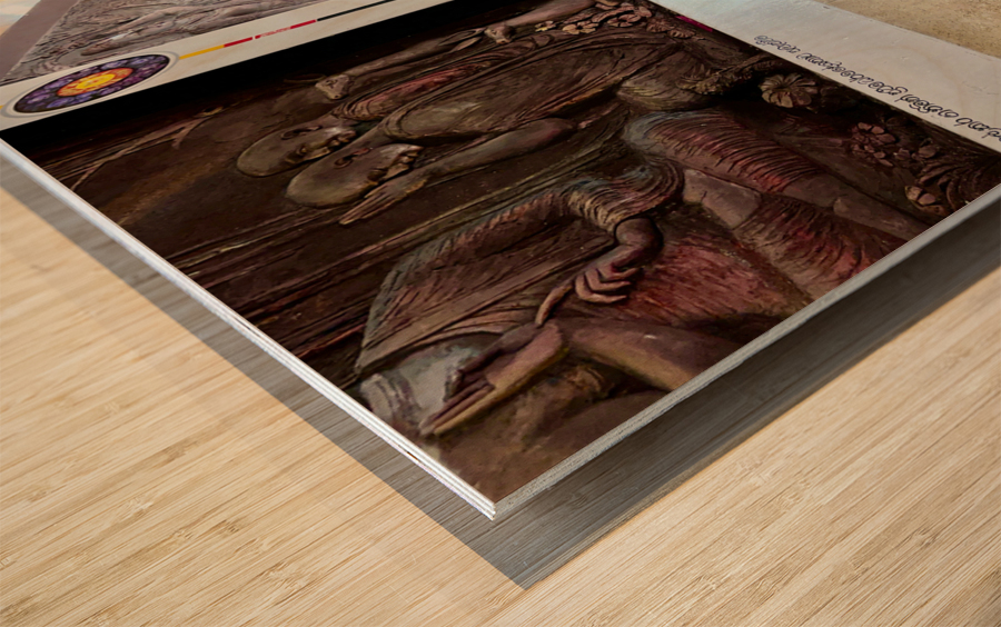 Buddha in the Corner Wood print