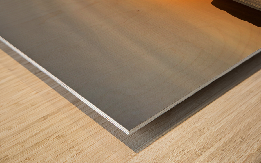 Checkmark Mountain Sunset Wood print