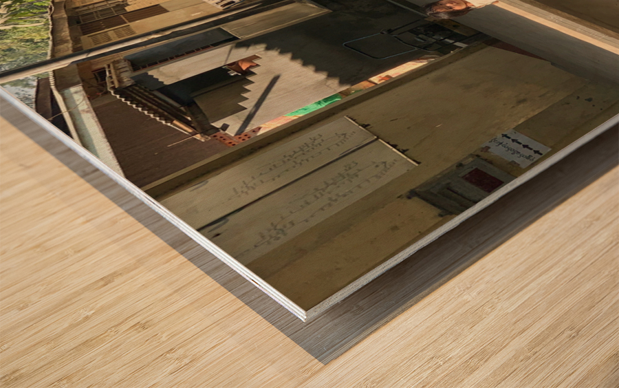 Little Girl at the Train Station Wood print