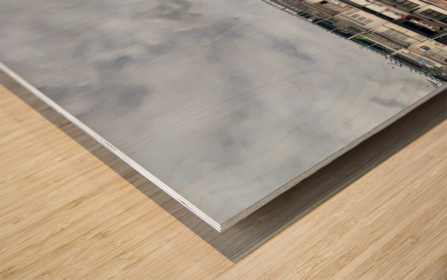 Balconies on the Water 3 Wood print