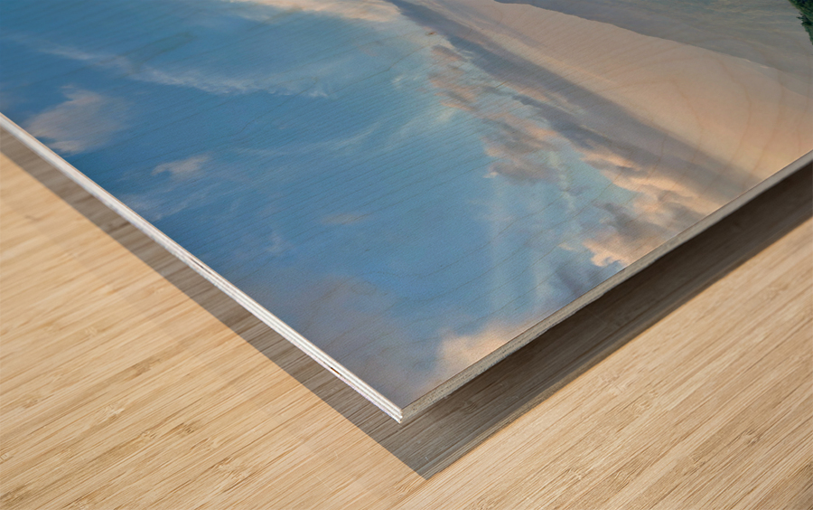 Early Mountain Hike Impression sur bois