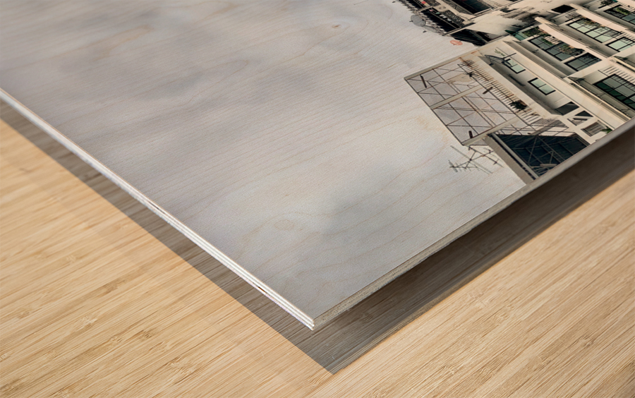 Balconies on the Water 2 Wood print