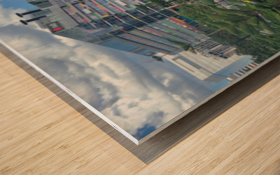 Victoria Harbour in Melbourne 3 Wood print