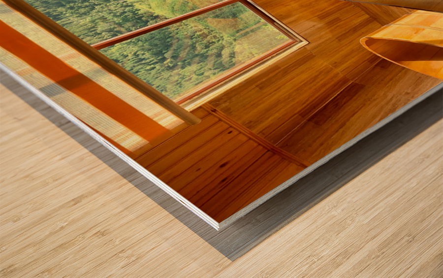 Wooden Bath with a View Wood print