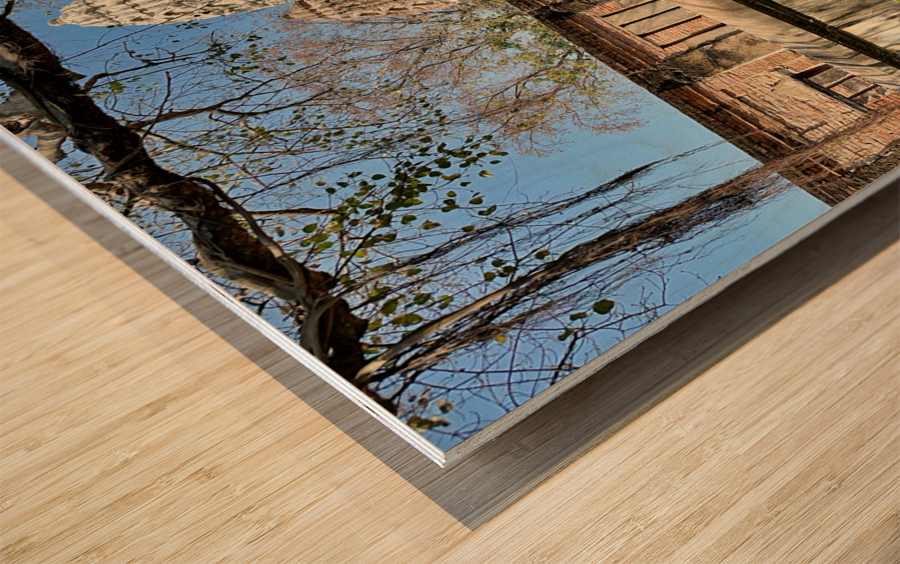 Wat Si Sawai Temple Old Sukhothai Thailand Wood print