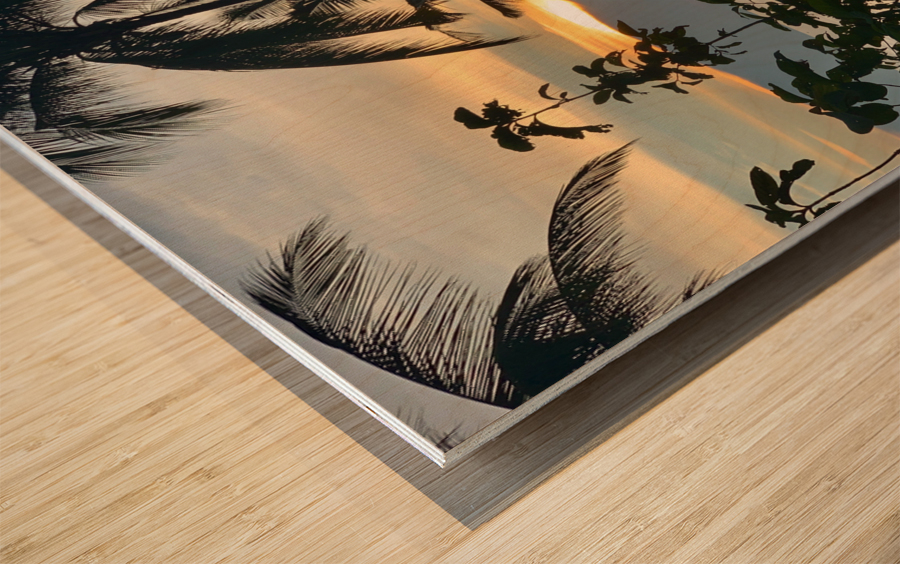 Calm Sunset Wood print