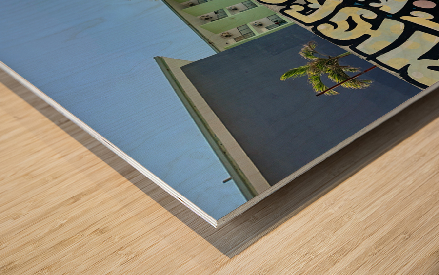 Graffiti by the Sea Wood print