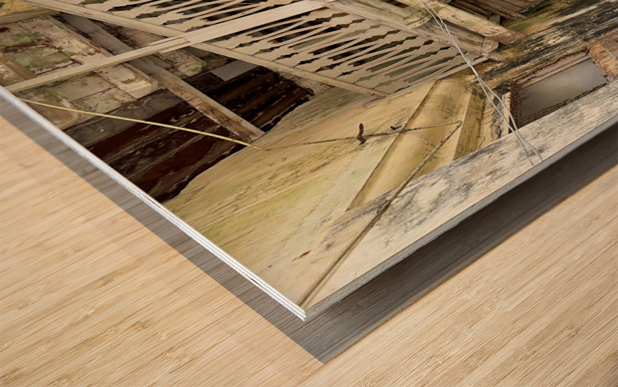 Old Staircase Wood print