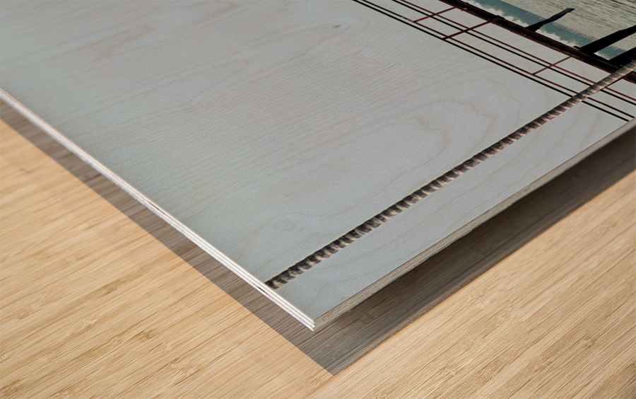 The Lady on the Bridge Wood print