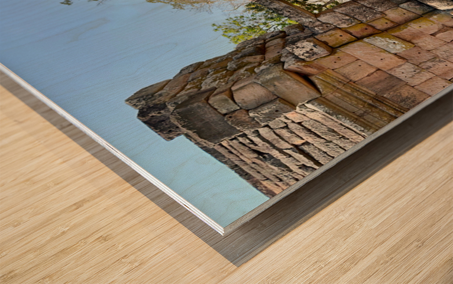 Temple Ruins in Nature Wood print