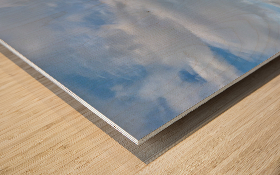 The Rainbow over the Hill Wood print