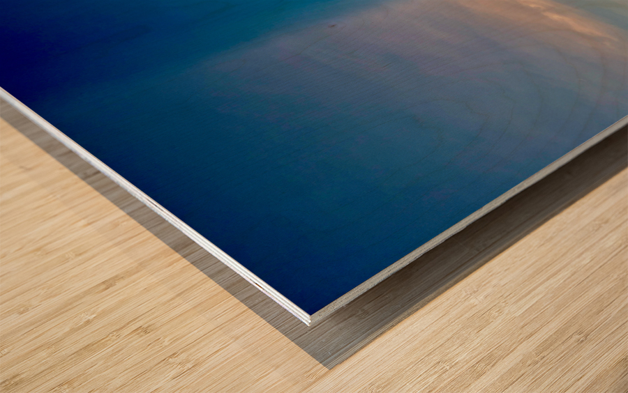 Sunset Ray Wood print