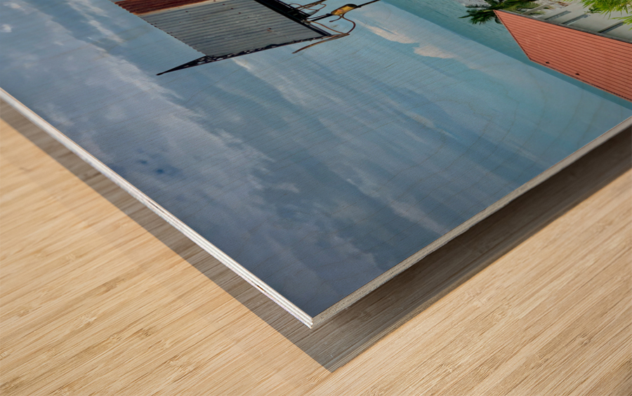 Mountain Stand Wood print