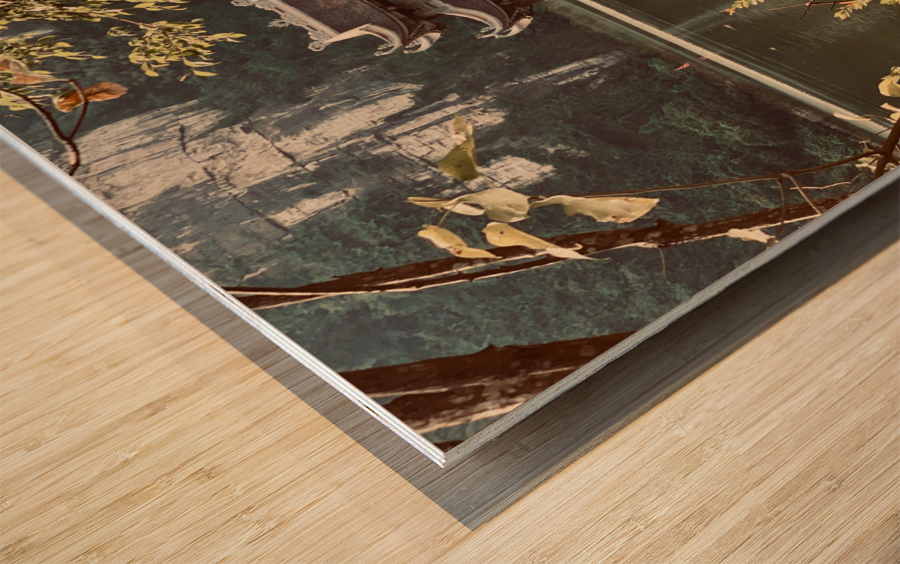 Pagoda on the Lake Vietnam Wood print