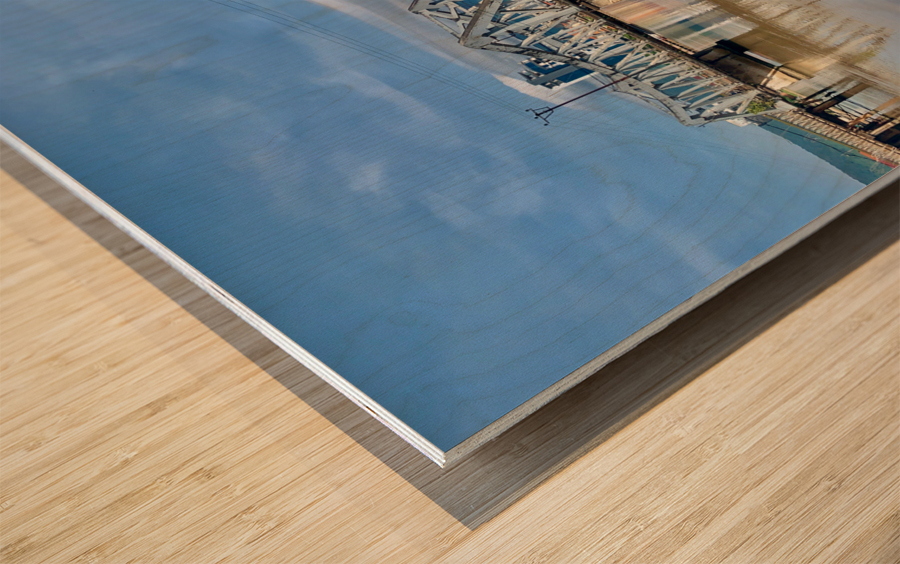 Kampot Bridge Wood print