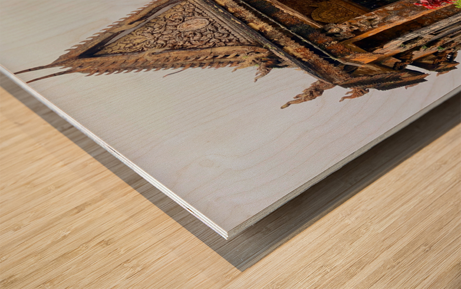 Preah Monivong Temple Bokor Cambodia Wood print