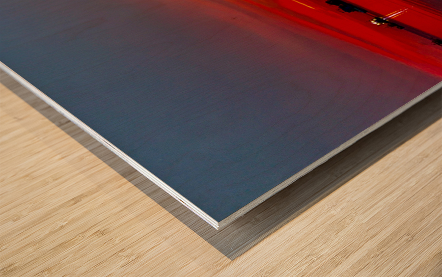 Red Sky Sunset Impression sur bois