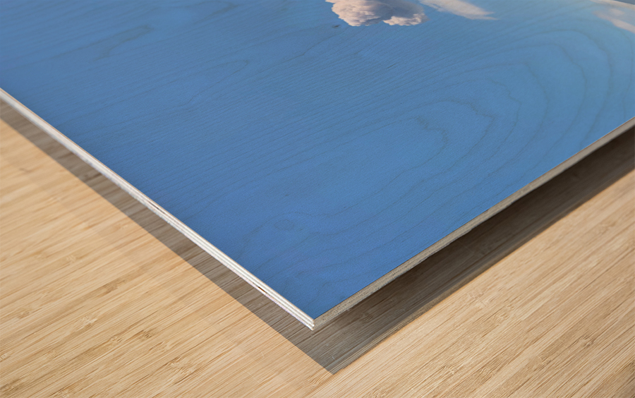 Smoke Out of a Volcano Wood print