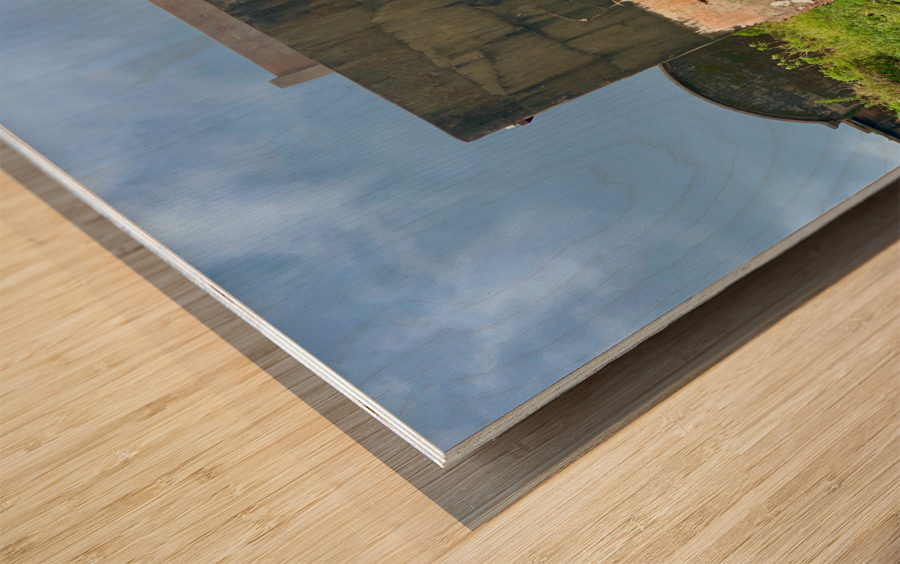 Abandoned Building in Bokor Cambodia Wood print