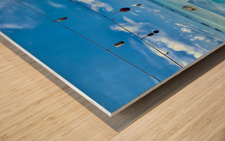 Clouds in the Pool Wood print