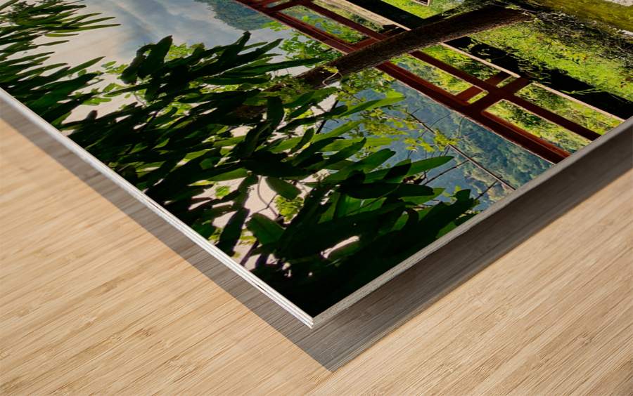 Little Bridge Reflections Wood print