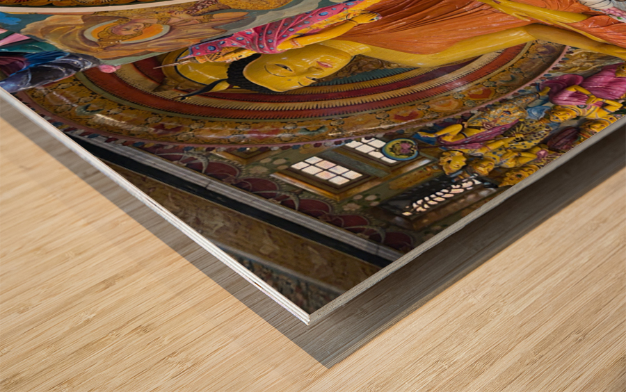 Double Buddha Wood print