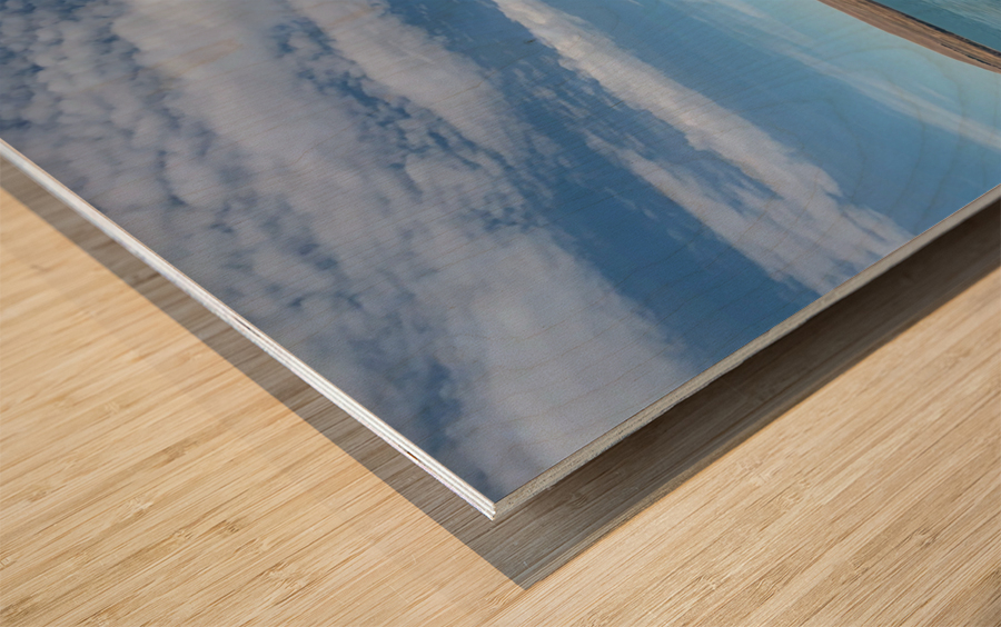 Rock Throwing on the Lake Wood print