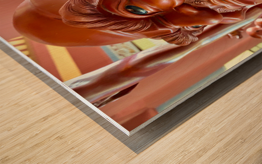 Red Statue Wood print