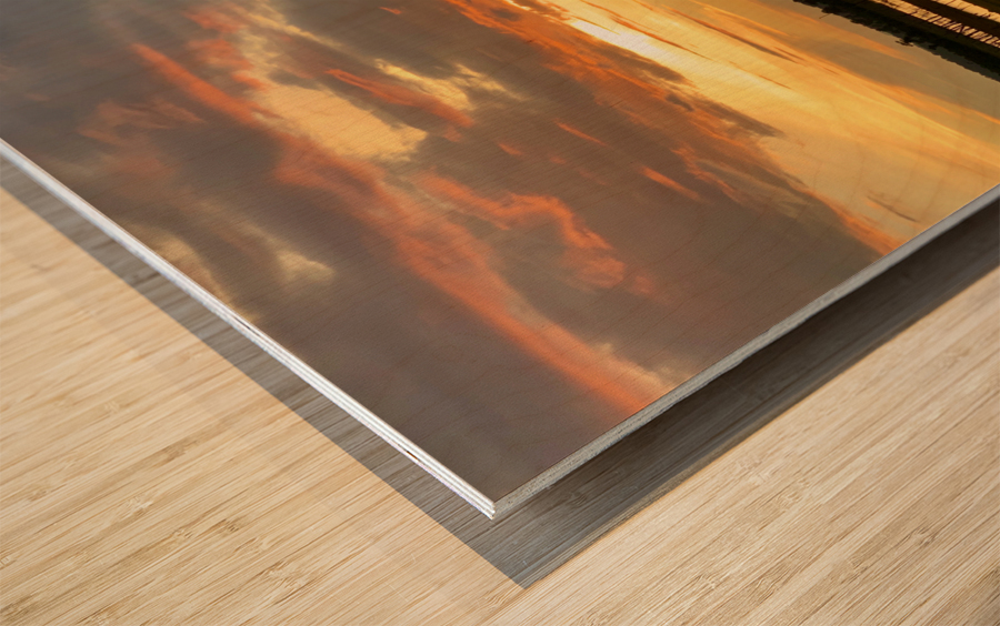 Serenity Over the Lake Wood print