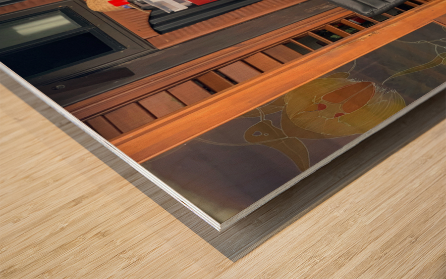 The Red Fridge and the Dog 2 Wood print