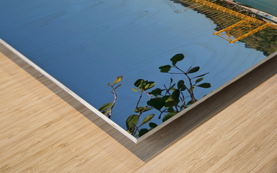 The Yellow Bridge Nusa Lembongan Indonesia Wood print