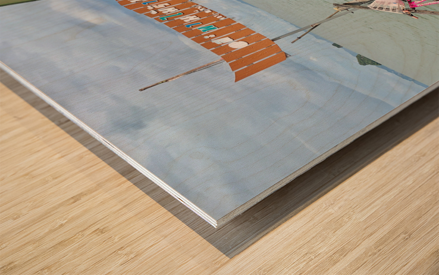 House in Koh Panyee Floating Village Thailand Wood print