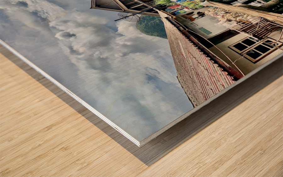 Houses in Koh Panyee Floating Village Thailand  Wood print