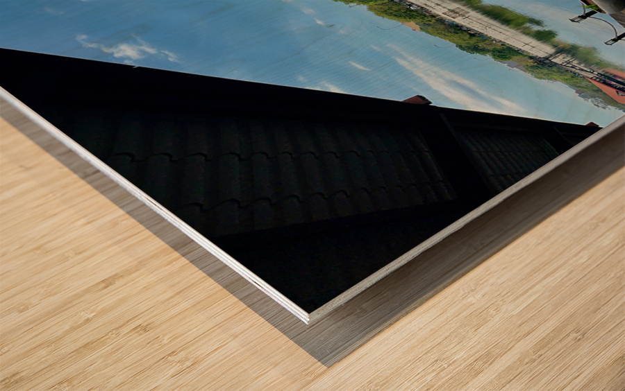 Pettah Floating Market Reflections Colombo Sri Lanka Wood print