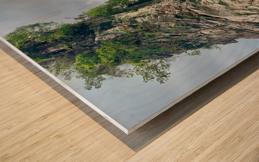 The 3 Rocks on Khao Sok Lake Wood print