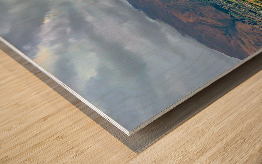 View From Mount Iron New Zealand After a Storm 3. Wood print