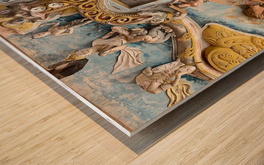 Beatiful Temple Door Wood print