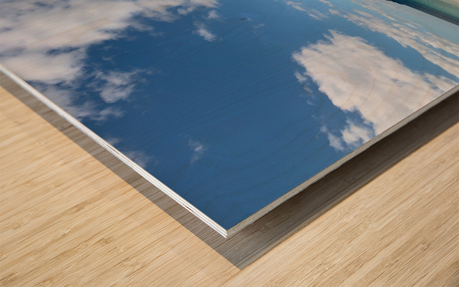 Boy Walking Down to the Beach Wood print