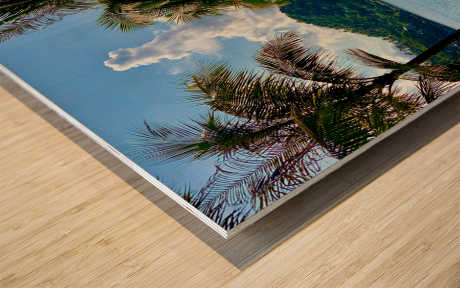 Lay Down on the Grass and Enjoy Wood print