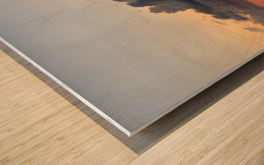 Sweet Orange Sunset Wood print