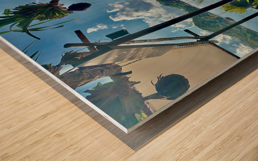 Sit Down Chill at Chalok Bay Wood print